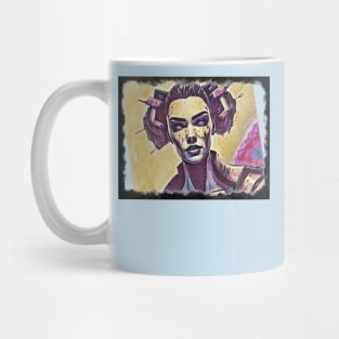 Punk style girl hair clips Mug